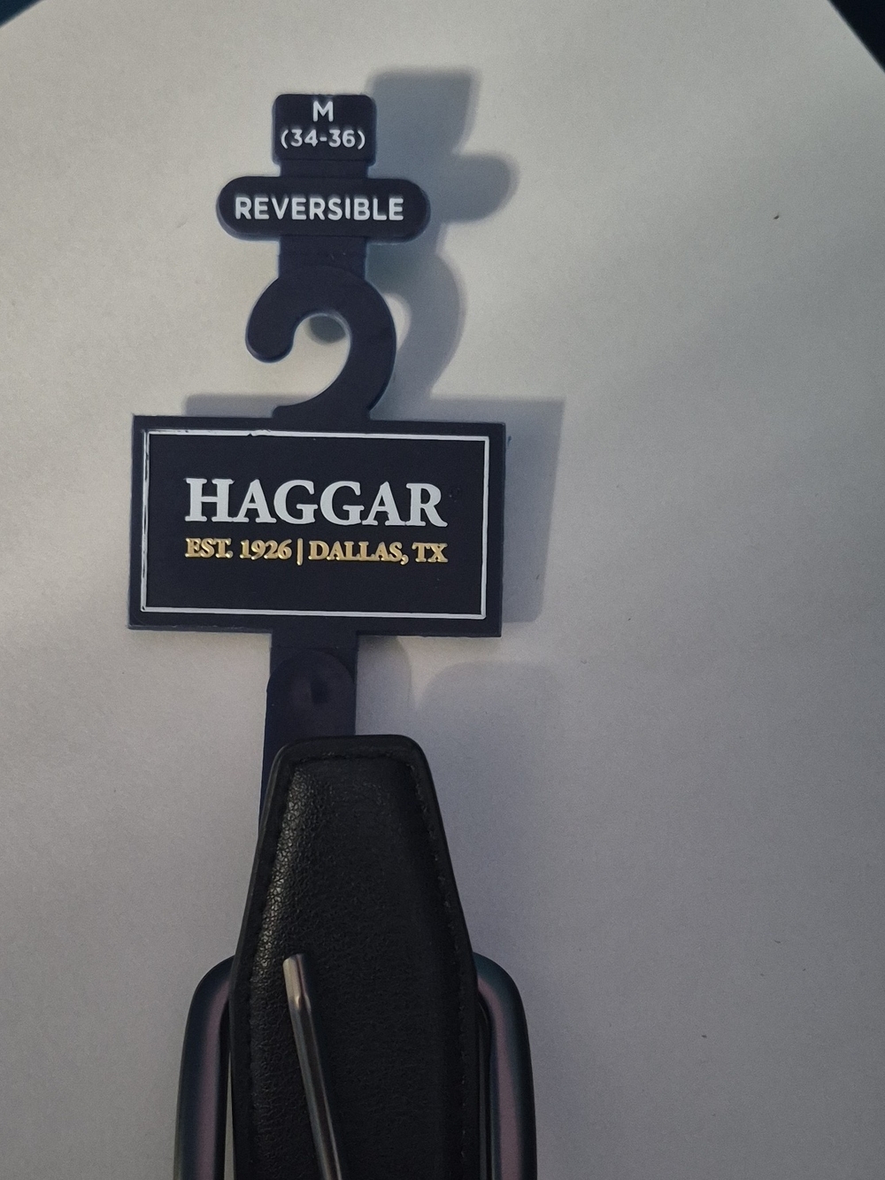 Haggar Black/Brown Reversible Men’s Leather Belt
